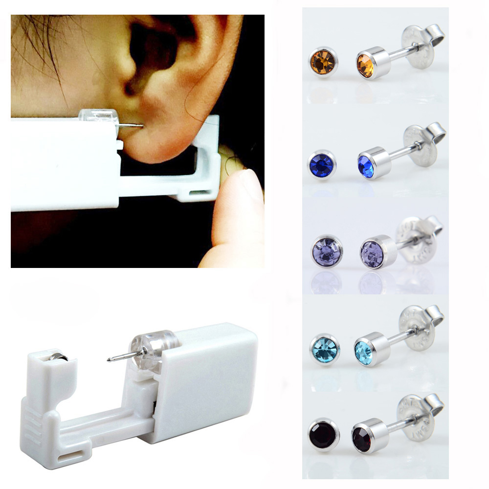 イヤーピアスおよびドリル用の使い捨て安全キット,滅菌済み,ス - Body Jewelry Storage のレビューと価格