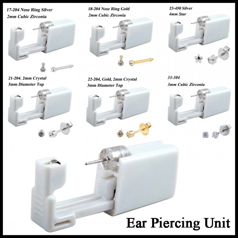 イヤーピアスおよびドリル用の使い捨て安全キット,滅菌済み,ス - Body Jewelry Storage のレビューと価格