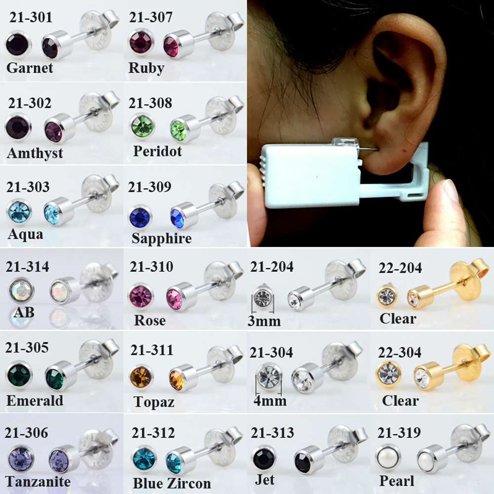 イヤーピアスおよびドリル用の使い捨て安全キット,滅菌済み,ス - Body Jewelry Storage のレビューと価格
