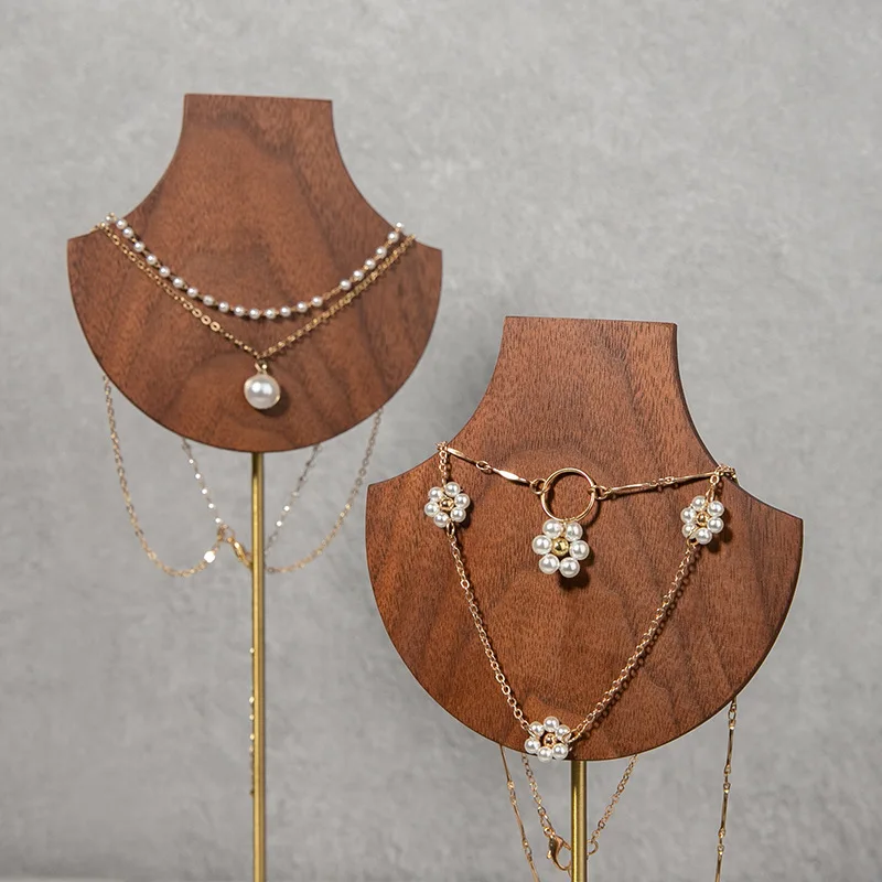 エレガントで高品質なウォールナット製ネックレスディスプレイス - Body Jewelry Display Ideas のレビューと価格