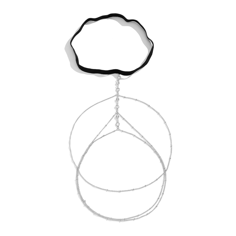 ボヘミアン風伸縮性バンドクリスタルレッグ太ももチェーン、女性 - Body Jewelry In Bulk のレビューと価格