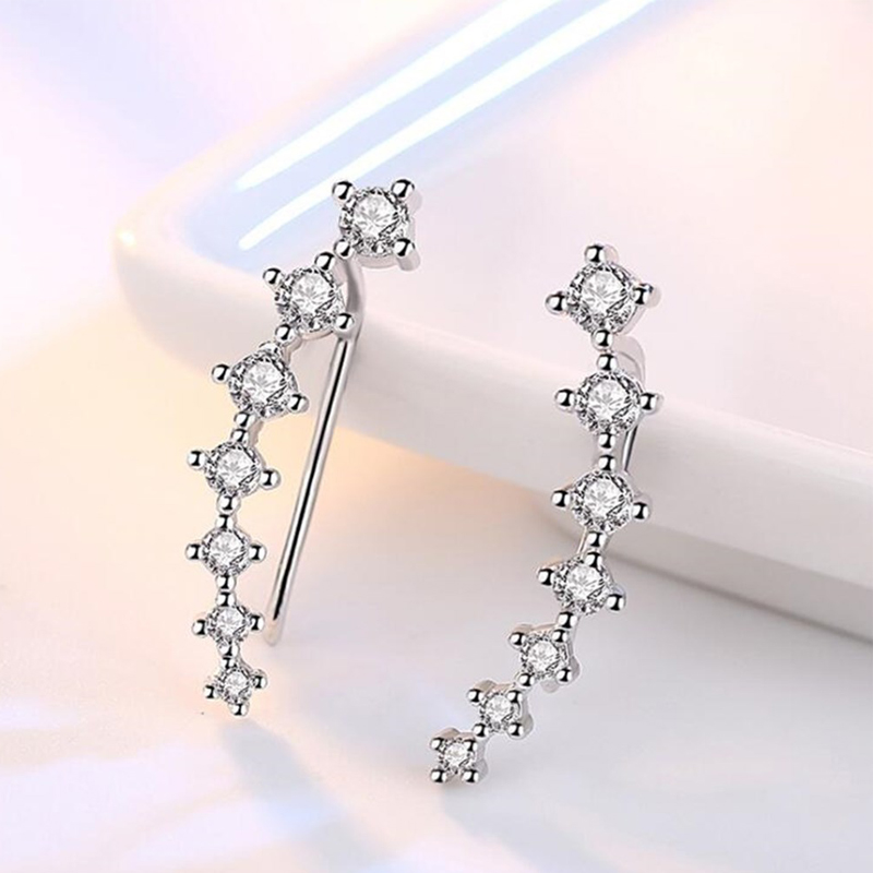 ボタン付きイヤークリップ,2個,7つのクリスタルが付いたパン - Body Piercing Quality Jewelry のレビューと価格