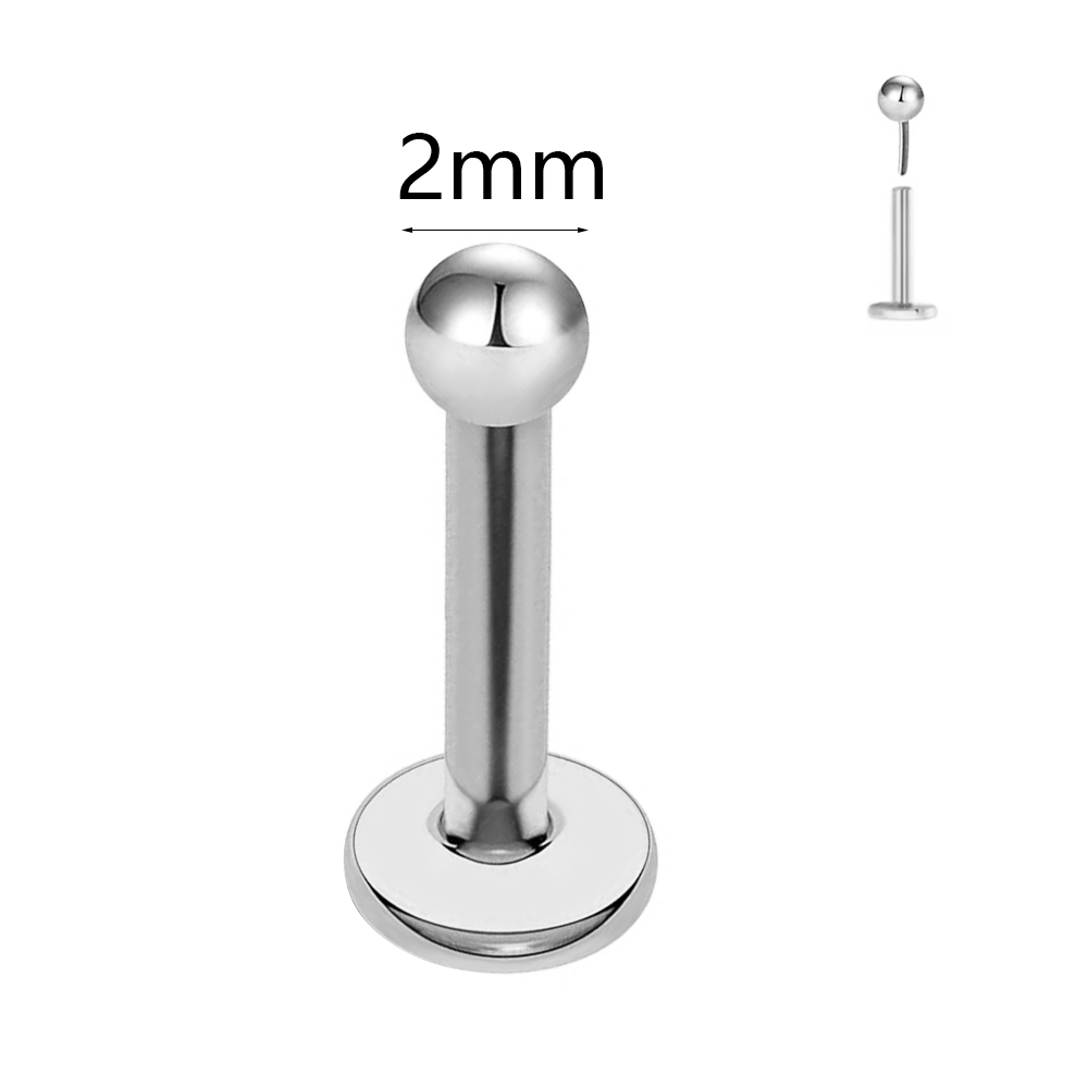 ASTM F136 G23 チタンボール珠イヤリングスレッド - Flat Back Labret Stud のレビューと価格