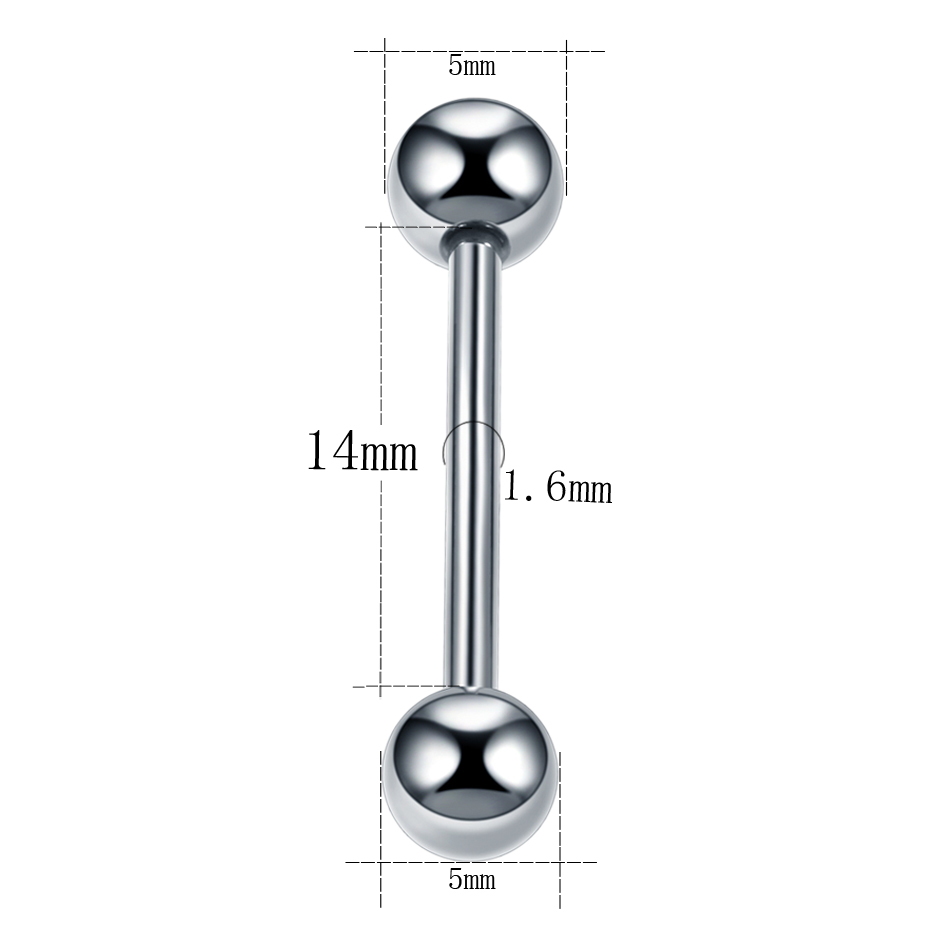 1pc 14グラム16グラムチタン工業らせんピアス舌リング3 - Body Jewelry Industrial のレビューと価格