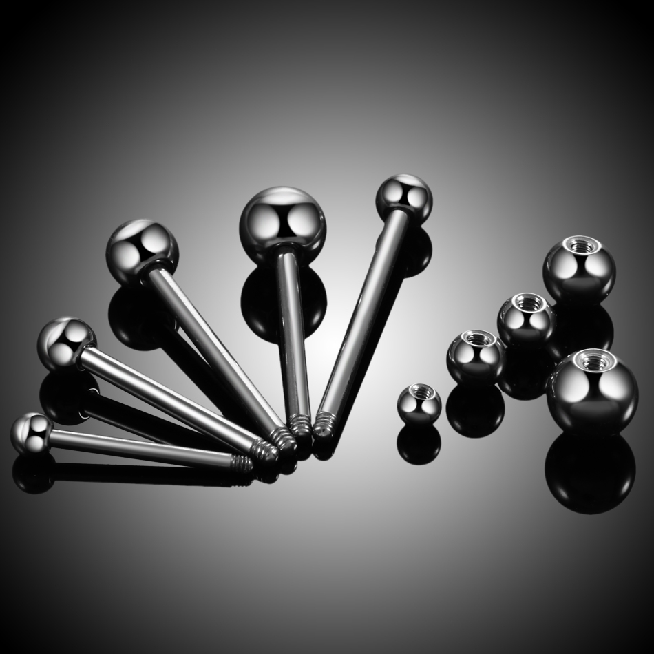 1pc 14グラム16グラムチタン工業らせんピアス舌リング3 - Body Jewelry Industrial のレビューと価格