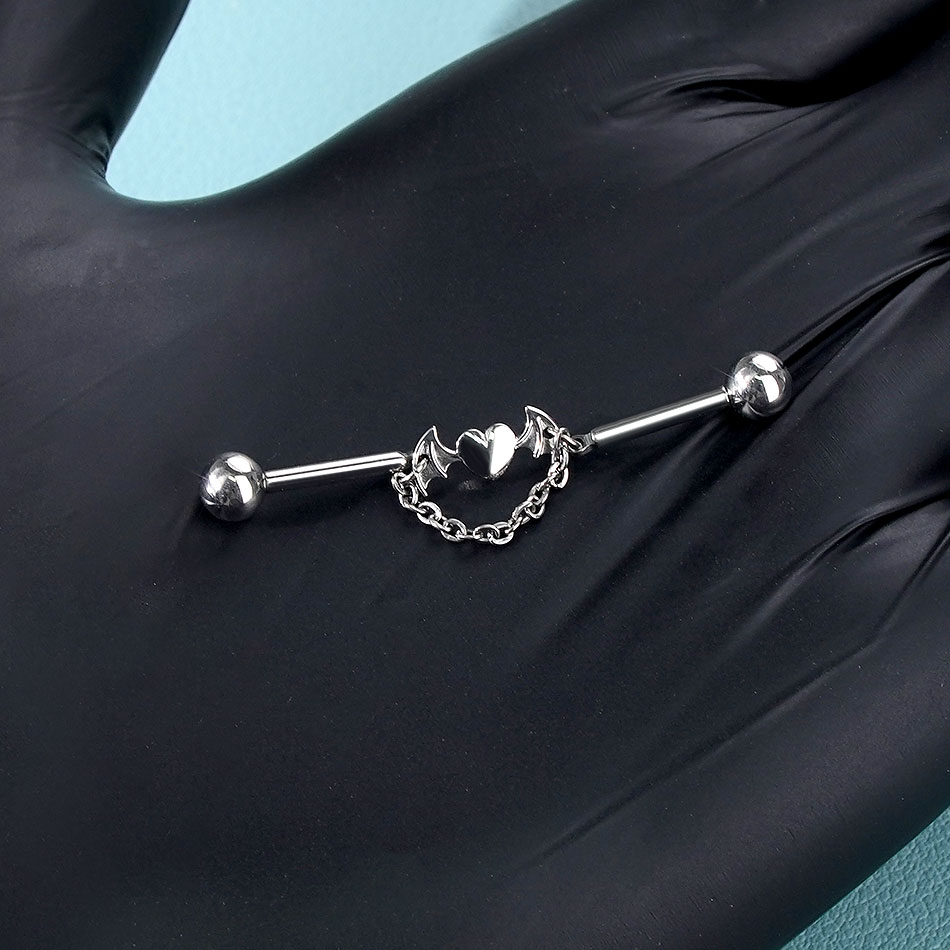 1個 チタン製 CZ インダストリアル ヘリックス ピアス  - Body Jewelry Industrial のレビューと価格