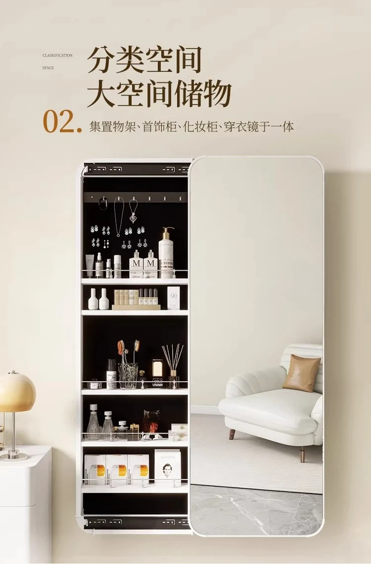 隠しプッシュプル式全身鏡、ジュエリー収納、ドレッシングミラー - Body Jewelry Storage のレビューと価格
