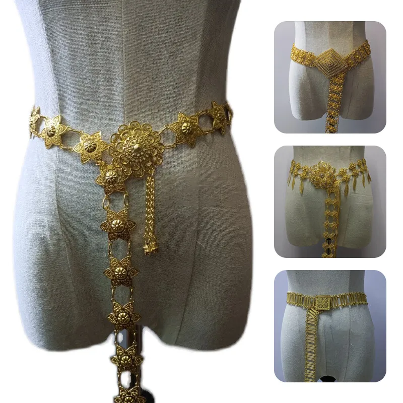 1PC 金属タイウエストチェーン女性タイ Dai ゴールドベ - Body Jewelry In Bulk のレビューと価格