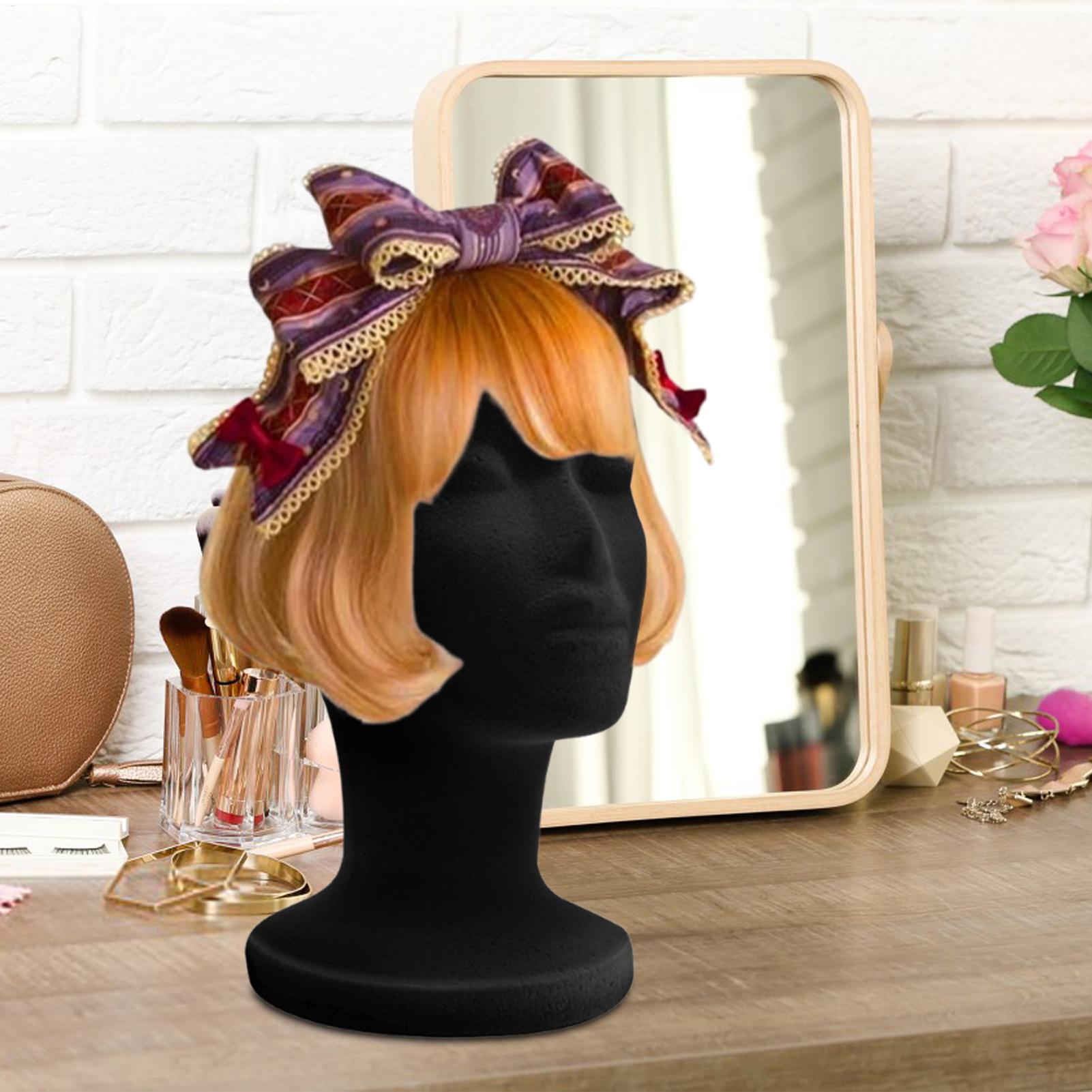 黒色のマネキンヘッド、フォームベルベット製マネキン、ウィッグ - Body Jewelry Display Ideas のレビューと価格