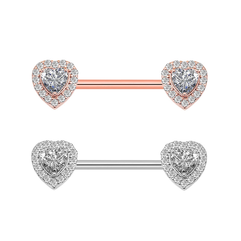 2 個ファッション高品質ジルコン乳首ピアスバー 316L 外 - Body Piercing Quality Jewelry のレビューと価格
